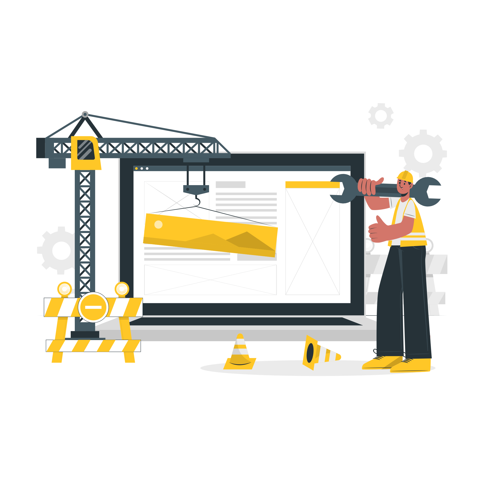 Website-uri Profesionale, Magazine online - under construction sketch