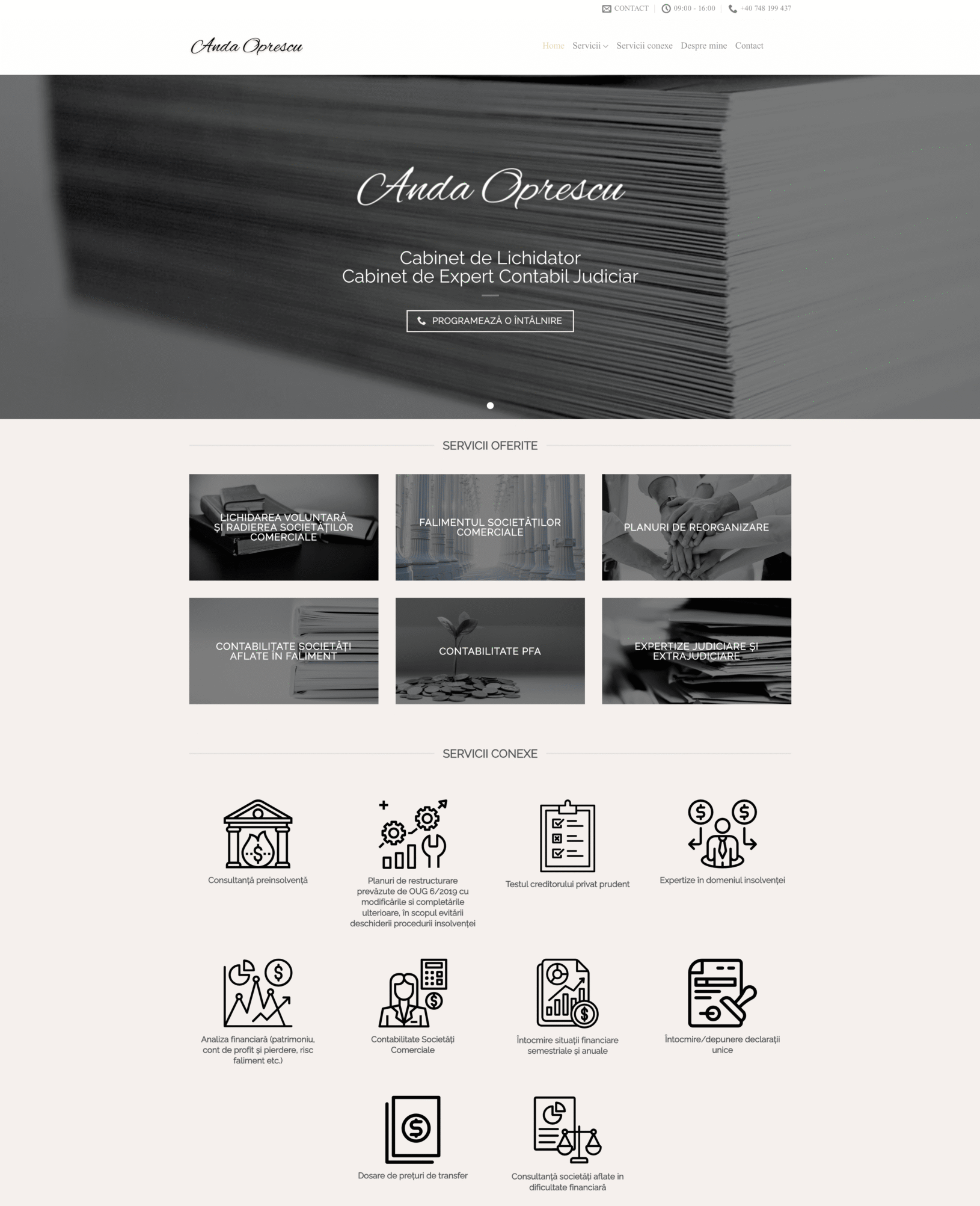 Website-uri Profesionale, Magazine online - Anda Oprescu website