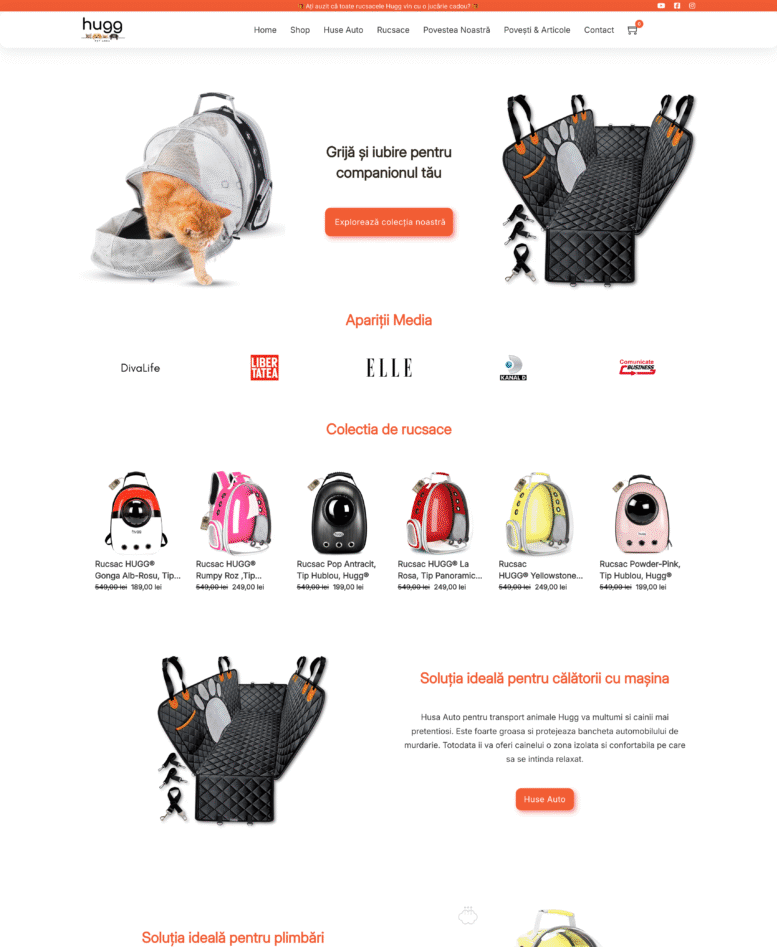 Website-uri Profesionale, Magazine online - hugg website